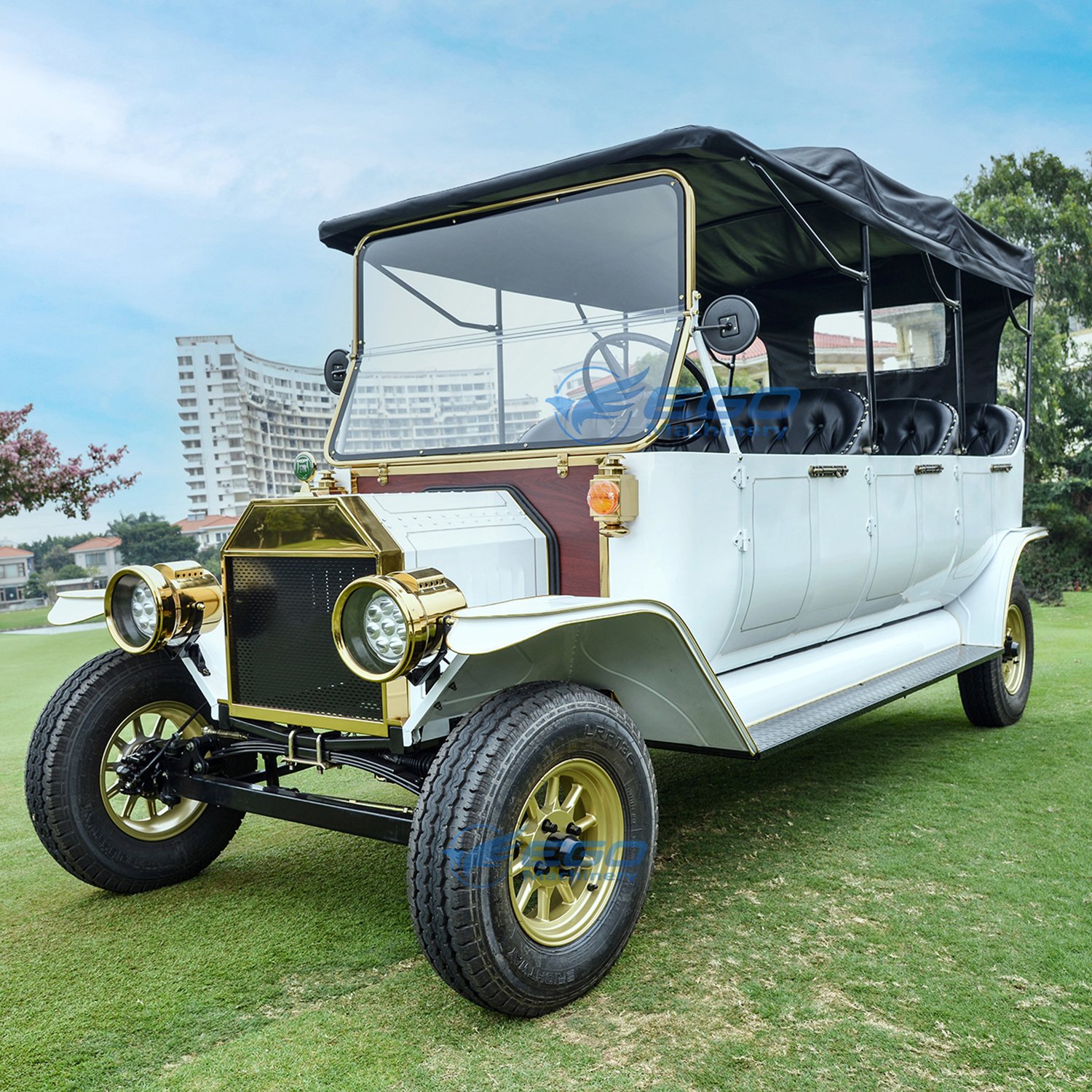Classic Vintage Electric Vehicle for 4-5 People AC Motor Golf Carts CE Certified Sightseeing Bus & Car