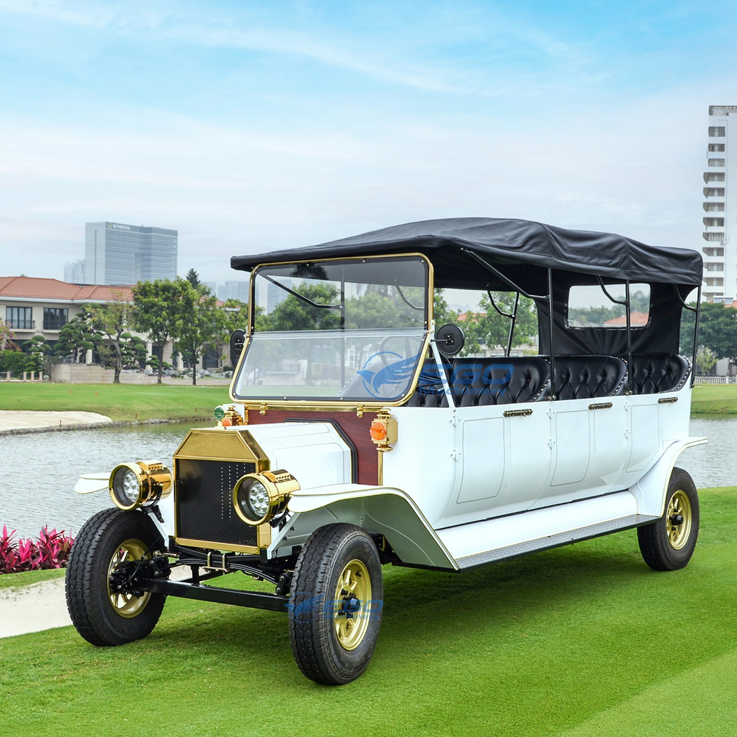 Classic Vintage Electric Vehicle for 4-5 People AC Motor Golf Carts CE Certified Sightseeing Bus & Car