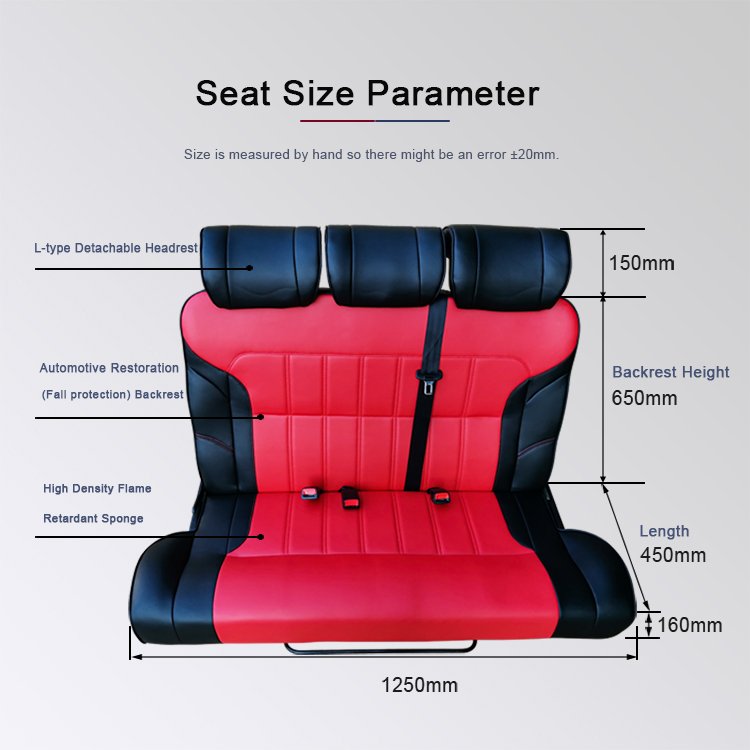 AutoLiuMa Folding Sport Car Seats PU Leather Rear Seat Conversion for BJ40 Jeep Wrangler Jeep Wrangler Leather Rear Seat