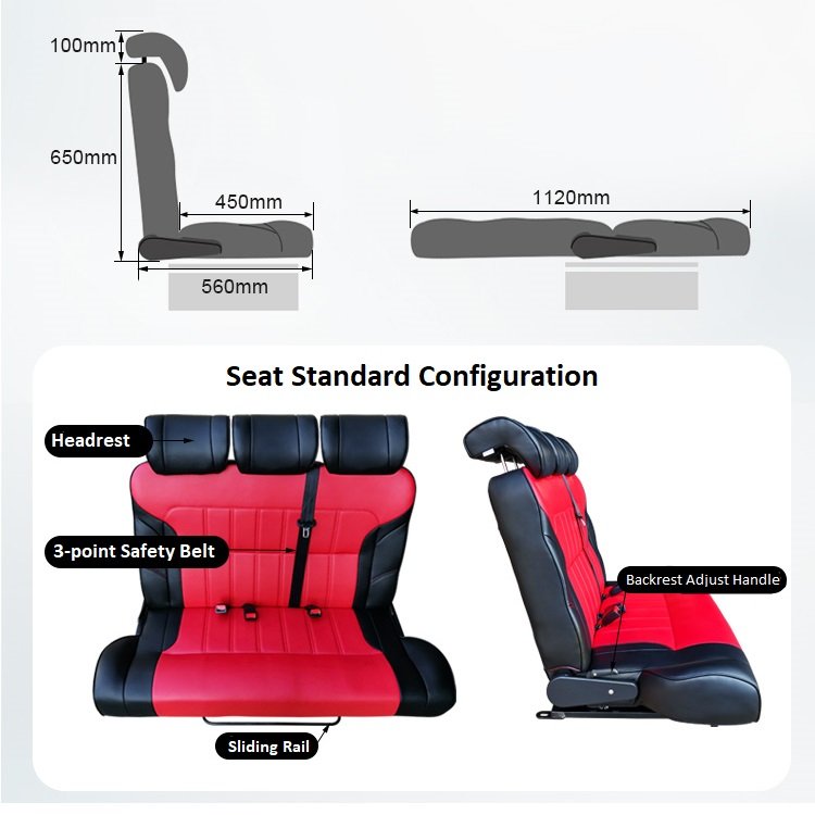 AutoLiuMa Folding Sport Car Seats PU Leather Rear Seat Conversion for BJ40 Jeep Wrangler Jeep Wrangler Leather Rear Seat