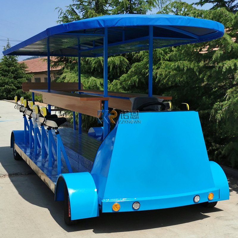 Luxury Electric Pedal-Riding Beer Bike Upgrade Mobile Bar Beer Truck Sightseeing City Bus Party Bike Pedal Pub
