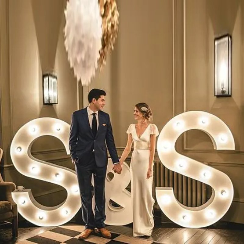 Outdoor Holidays Party Decoration Led RGB 4ft Big Marquee Letter Lights Giant Light up Letters for Event Party Supplies