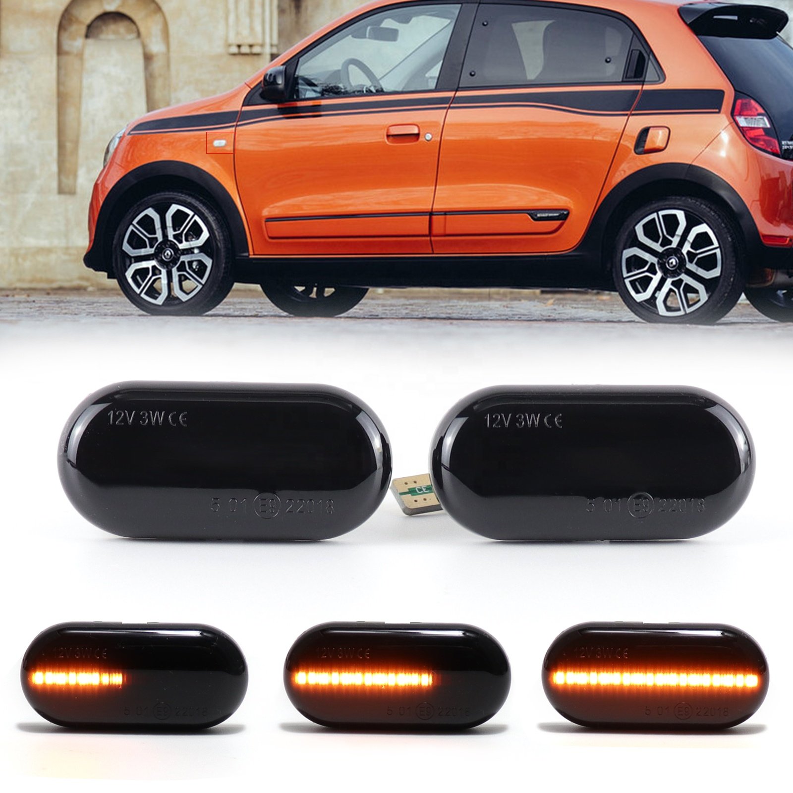 New LED Dynamic Side Marker Signal Lights for Renault Megane 1 Clio1 2 Kangoo Nissan OPEL Sequential Blinker Indicators Lamps