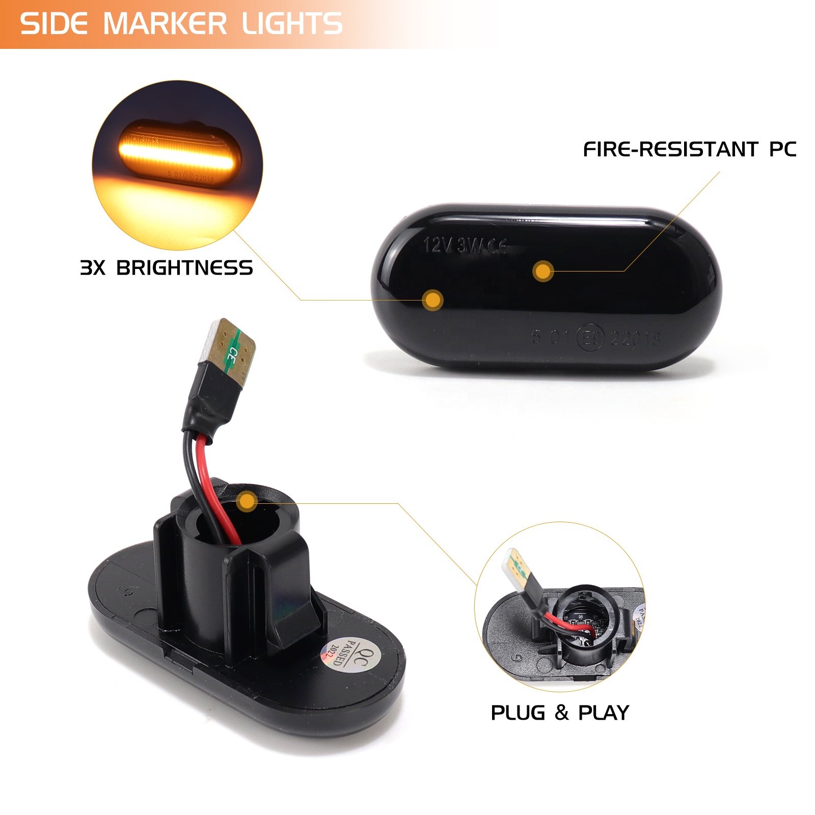 New LED Dynamic Side Marker Signal Lights for Renault Megane 1 Clio1 2 Kangoo Nissan OPEL Sequential Blinker Indicators Lamps