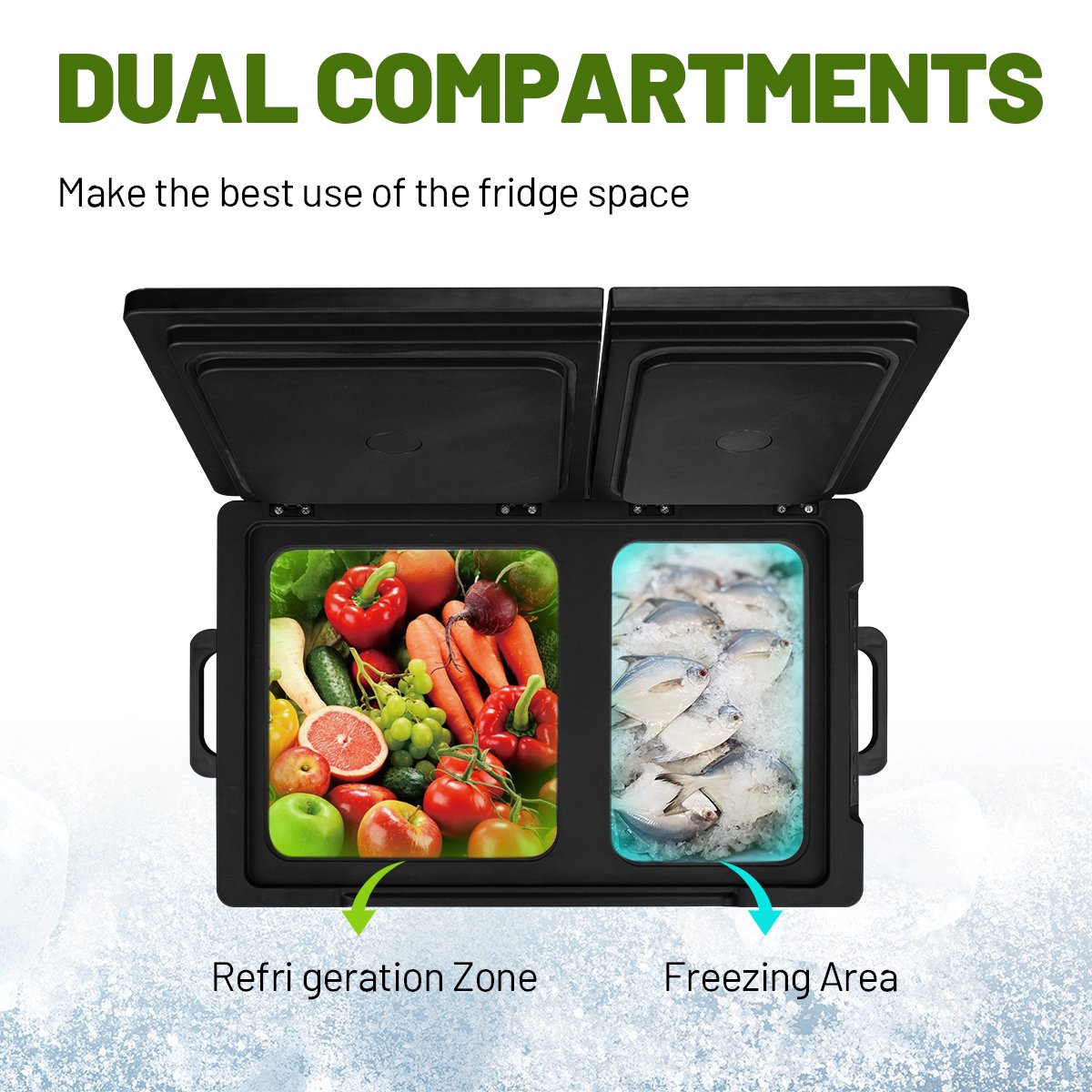 CD45 Portable Electronic Control Camping Mobile Car Fridges Temperature Controlled Car Starter Mini Refrigerator