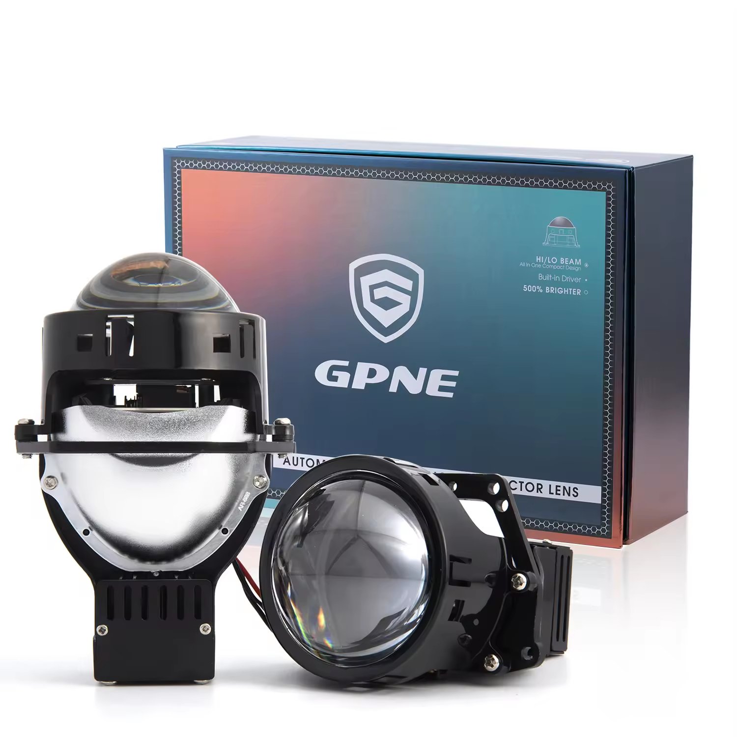 GPNE Factory Price Headlight Universal Car Led Lights Upgrade 60W P6 Led Projector Lens 3.0inch Head Lights 6000K Super Bright