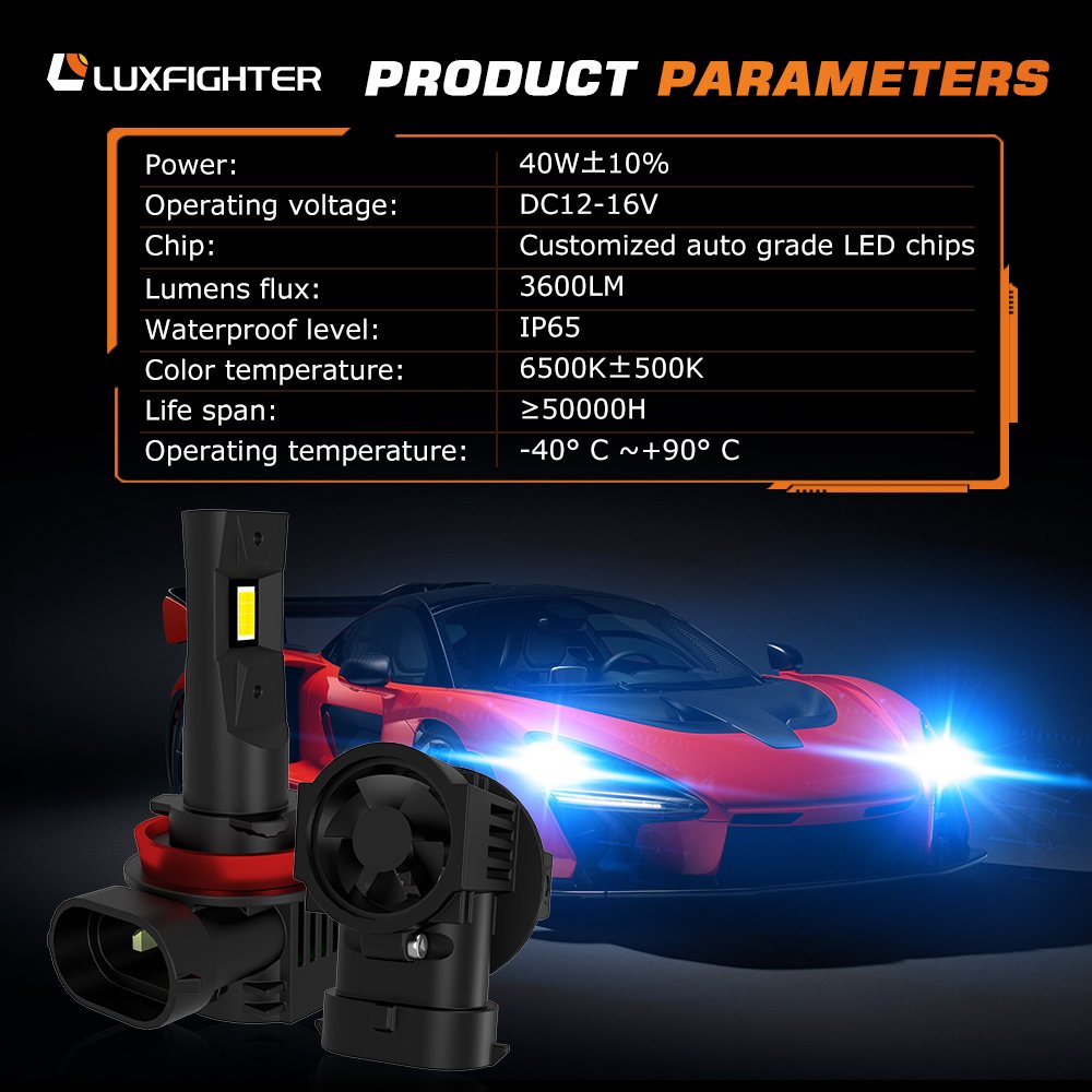LUXFIGHTER High Quality Car Light Headlight Auto Bulb H11 H7 H15 H13 Luces Led Para Autos Luces Led H4 Luces Led Automotriz