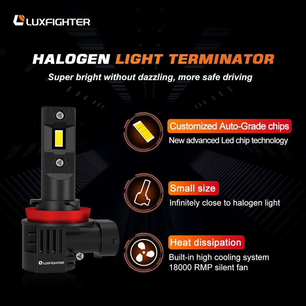 LUXFIGHTER High Quality Car Light Headlight Auto Bulb H11 H7 H15 H13 Luces Led Para Autos Luces Led H4 Luces Led Automotriz