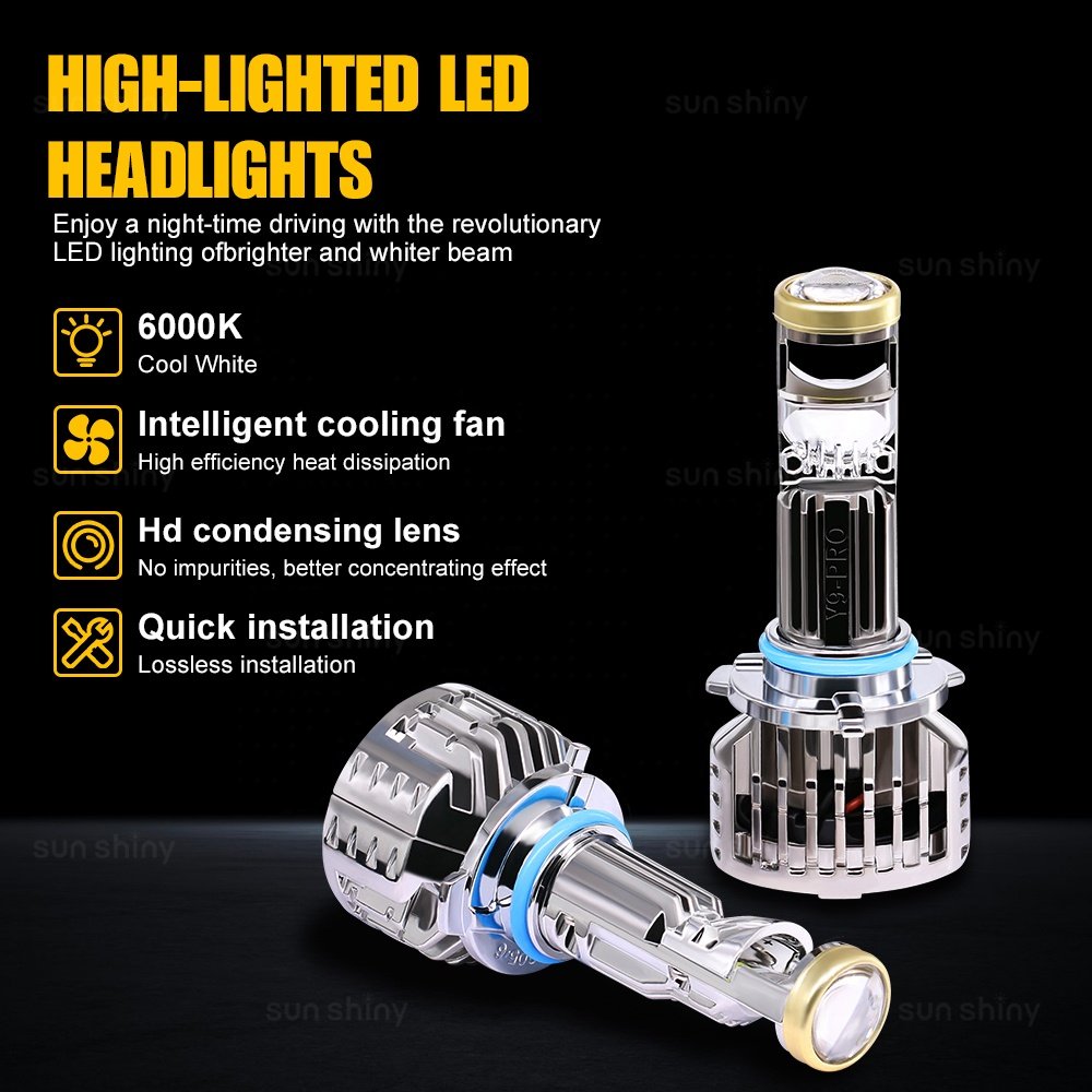 Factory Direct Sales 9006 Automotive Light Faro Para Car LED Lights for Car Focos Halogen & Xenon Headlights 9006 Led Headlight