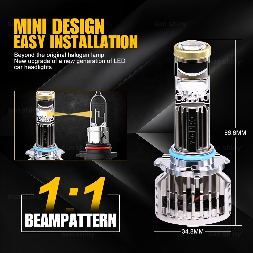 Factory Direct Sales 9006 Automotive Light Faro Para Car LED Lights for Car Focos Halogen & Xenon Headlights 9006 Led Headlight