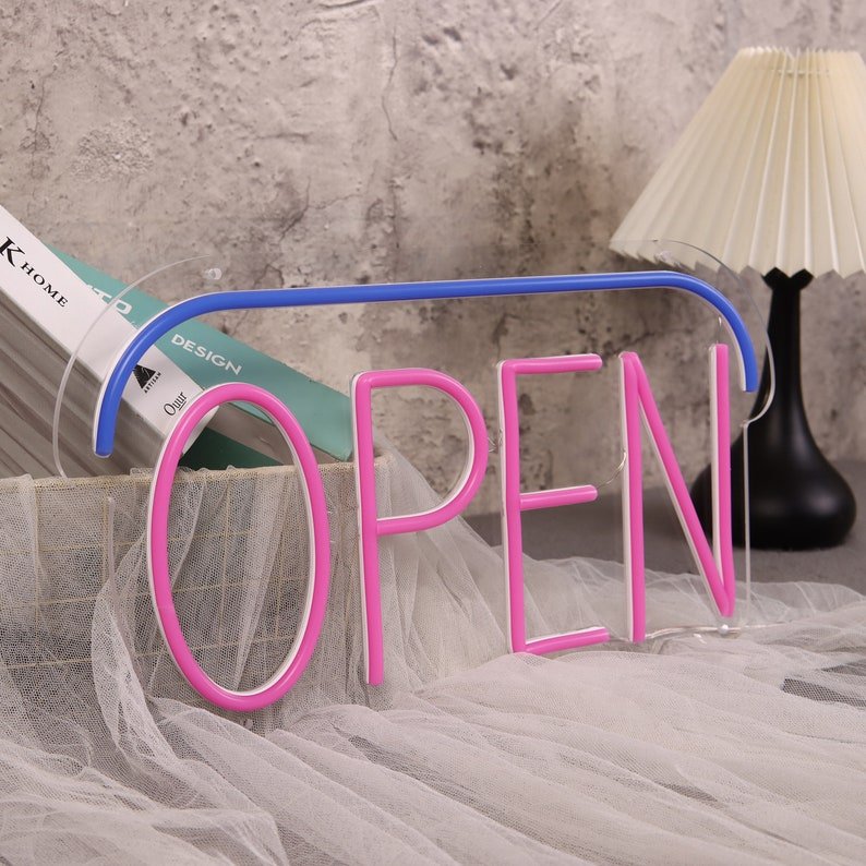 Manufacturer Custom Easy Use Open Led Neon Sign logo Letters Waterproof Advertising Display Led Open Sign for Shop