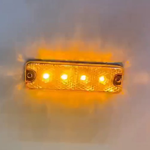 Hot Sale 10-30V 0.9W LED Truck Lights LED Trailer Lights with Reflector UV PC 4PCS LED Warning Flashing Lights