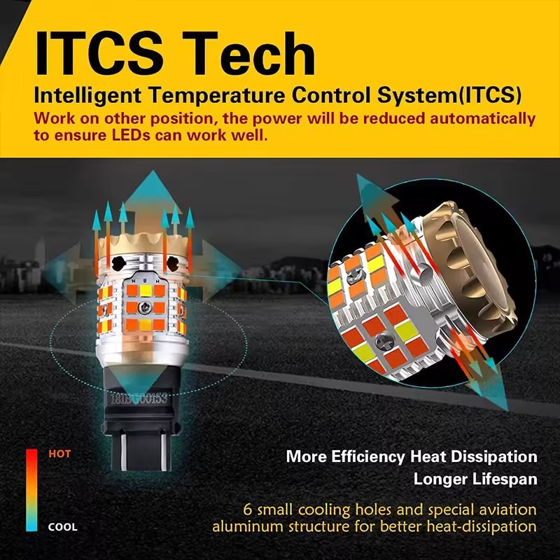 28W Canbus Auto Lighting System Switchback Car LED Bulbs PY21W BAU15S 7440 3156 New 12V Car LED Bulb