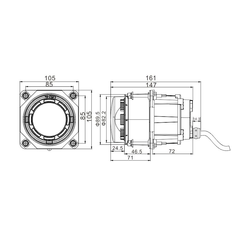 90MM Led Headlight Sealed Beam Light 3.5W Parking Light High Beam 40W Led Headlight for Yutong Bus & Motorcycle
