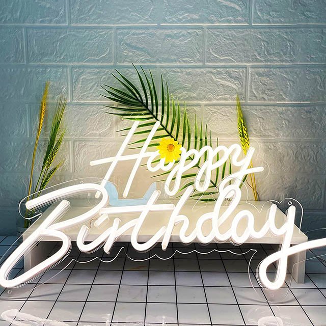 Neon Sign Custom Manufacturer Dropshipping Happy Birthday Acrylic Neon Light Letters Business logo LED Custom Neon Sign