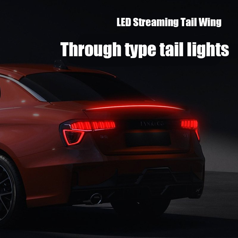 Yosovlamp Carbon Fiber Tail Wing Light Strip for Car Modification High Brightness LED Flow Light High Mounted Brake Light Strip