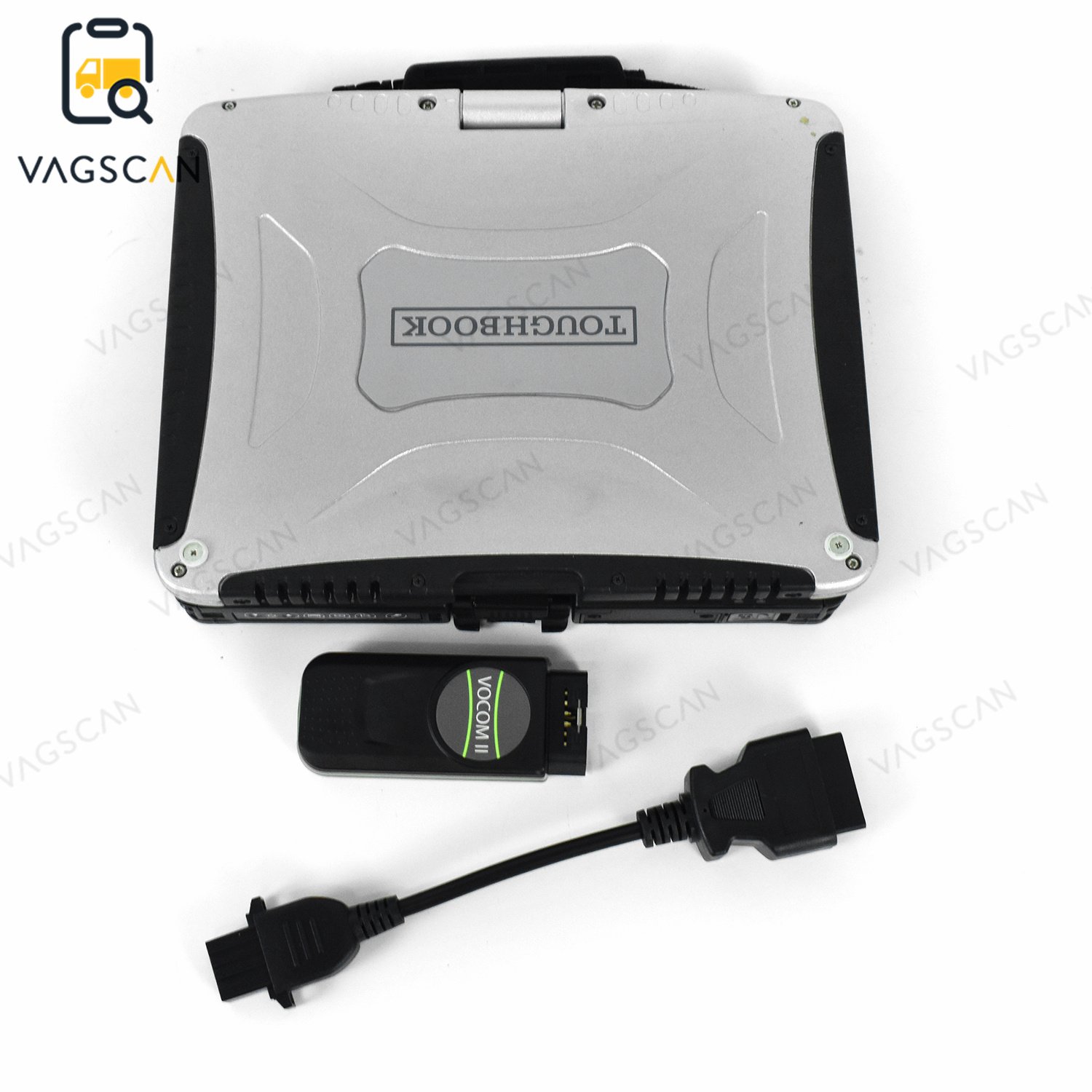 CF 19 Laptop for Vol-voVOCOM II Mini Adapter 88894200 and Diagnostic Cables Truck Excavator Diagnostic Tool
