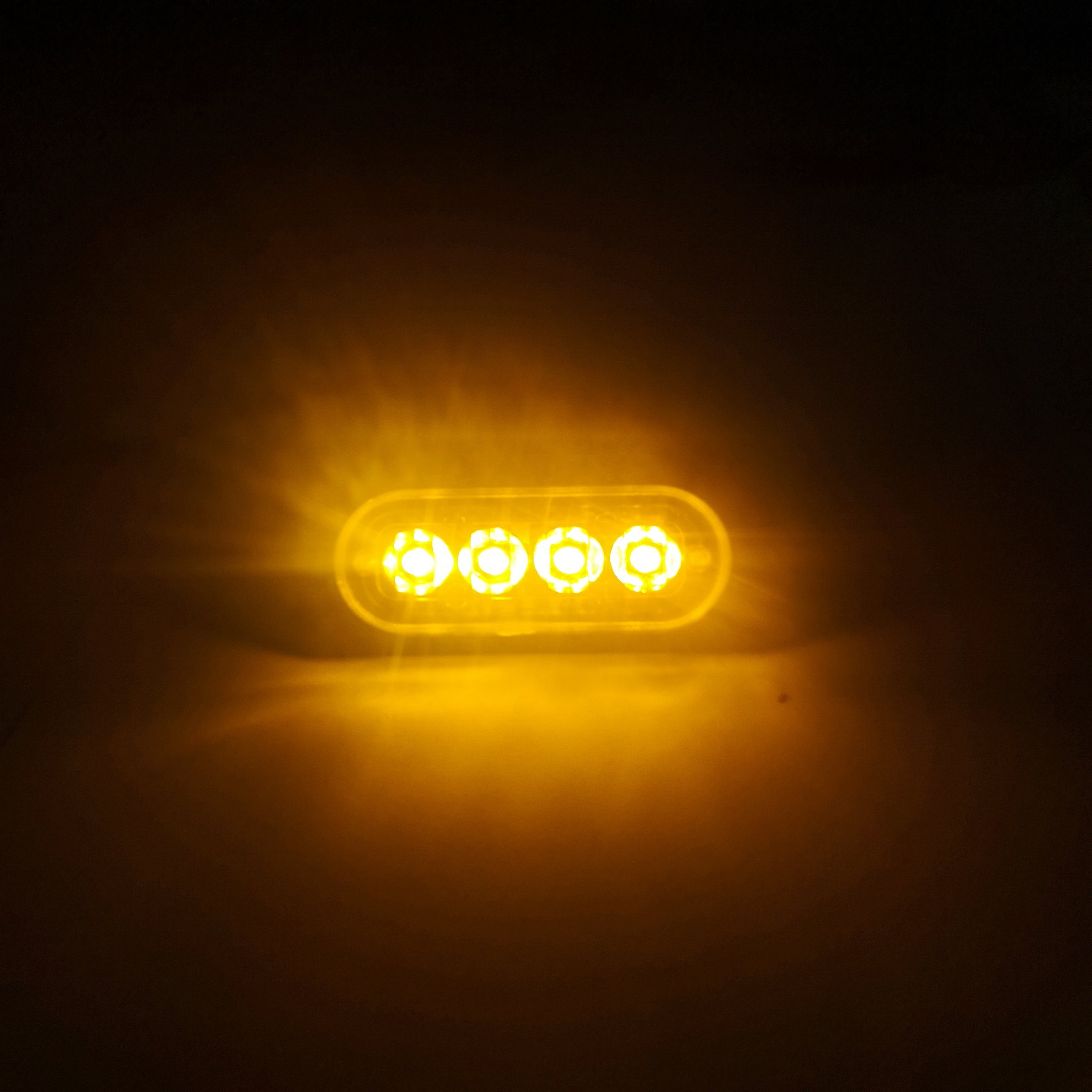 DXZ 4LED Amber Warning Light Side Marker Light LED Clearance Indicator Light for Truck Trailer RV Car Boat Bus Lorry