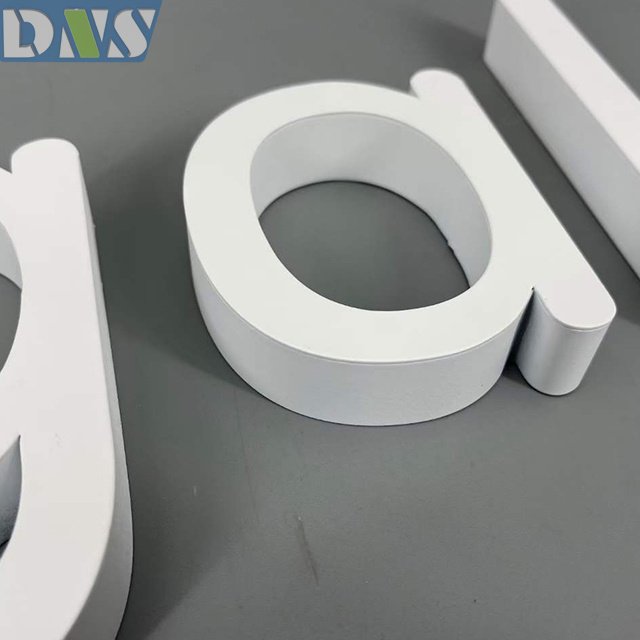 Led Display Signs 3d Acrylic Letters 3d Letter Sign White Paint Stainless Steel with High Quality