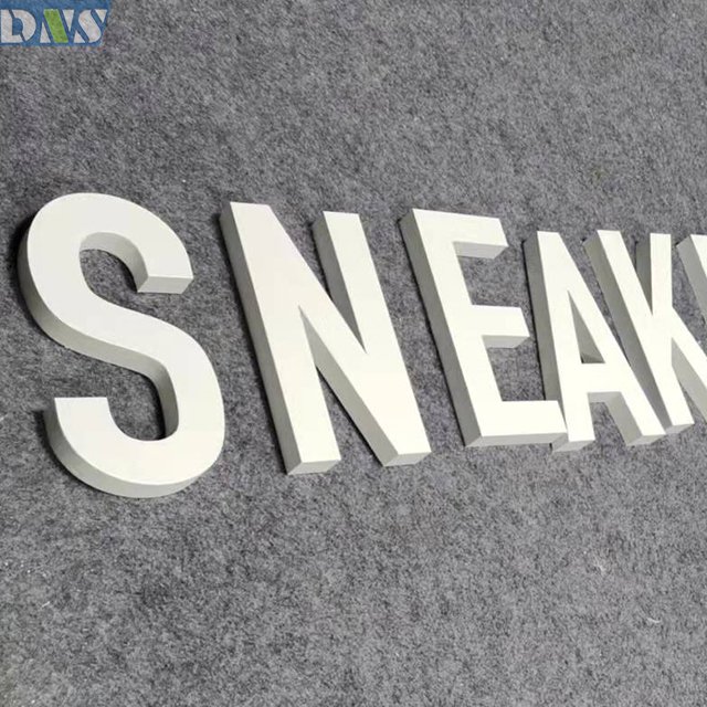 Led Display Signs 3d Acrylic Letters 3d Letter Sign White Paint Stainless Steel with High Quality