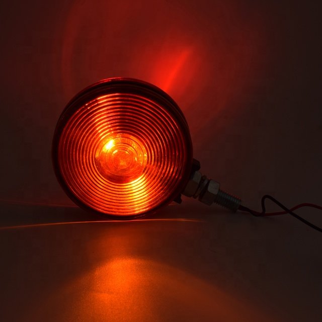4" Round Stop/tail/turn Light with Single Stud Mount/ Amber/red Colors Red or Amber or White TONNY