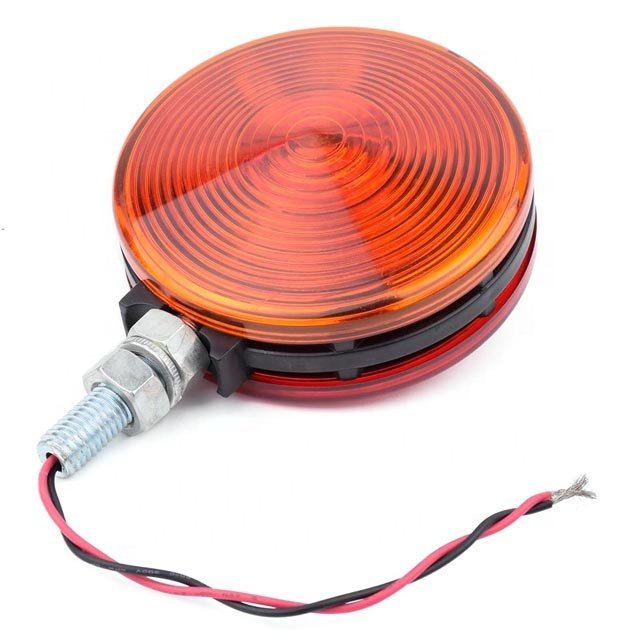 4" Round Stop/tail/turn Light with Single Stud Mount/ Amber/red Colors Red or Amber or White TONNY