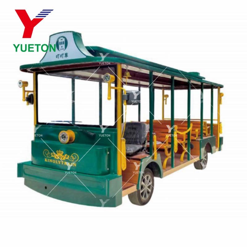 China Manufacturer Hong Kong High Efficiency Gasoline Engine 14 Seater Train Dingding City Sightseeing Car Shuttle Bus for Sale