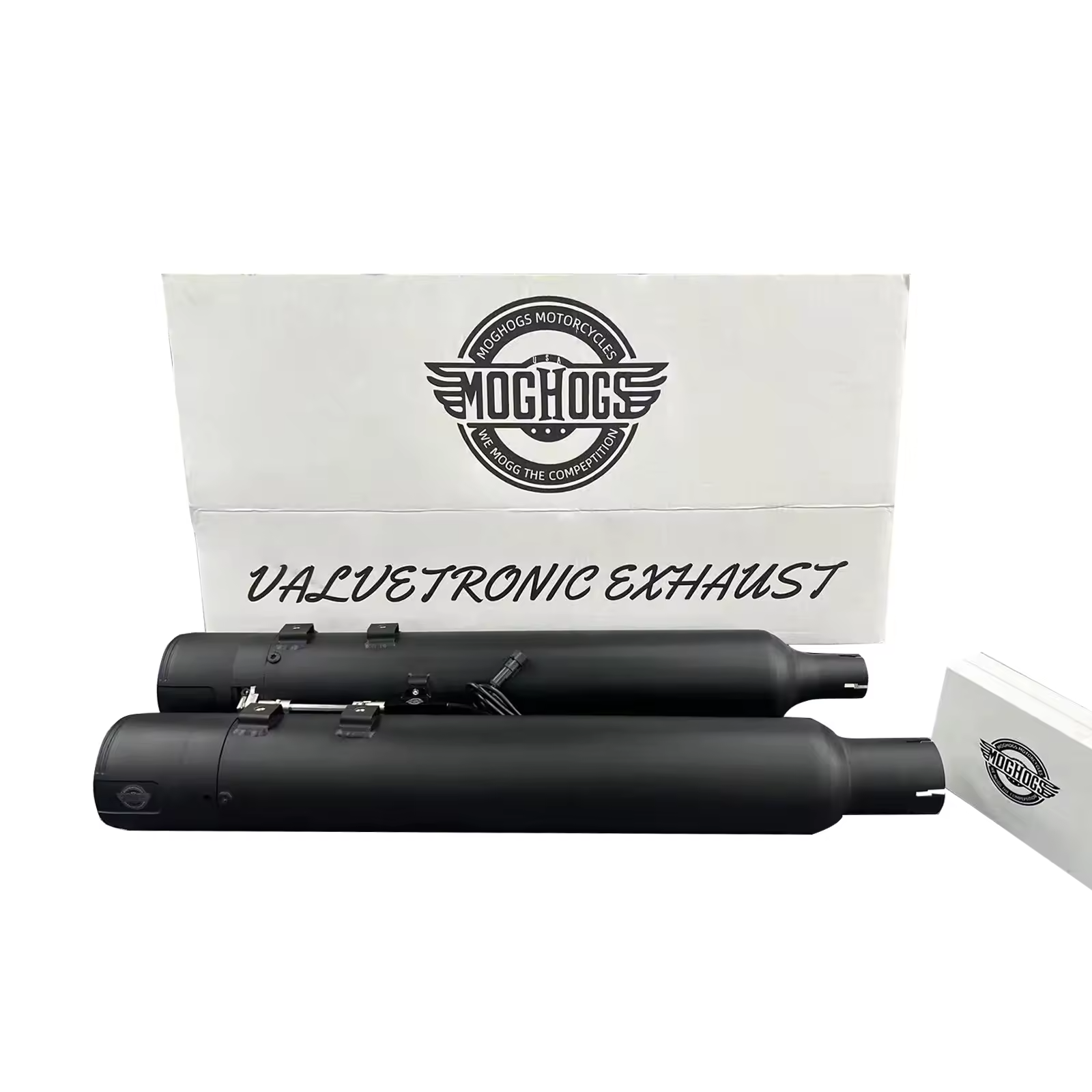 Custom 90 mm Slip-On Exhaust for Motorcycles Includes Cat-ASC Can-BUS Actuated Sound System 2 Pack Motorcycle Accessories