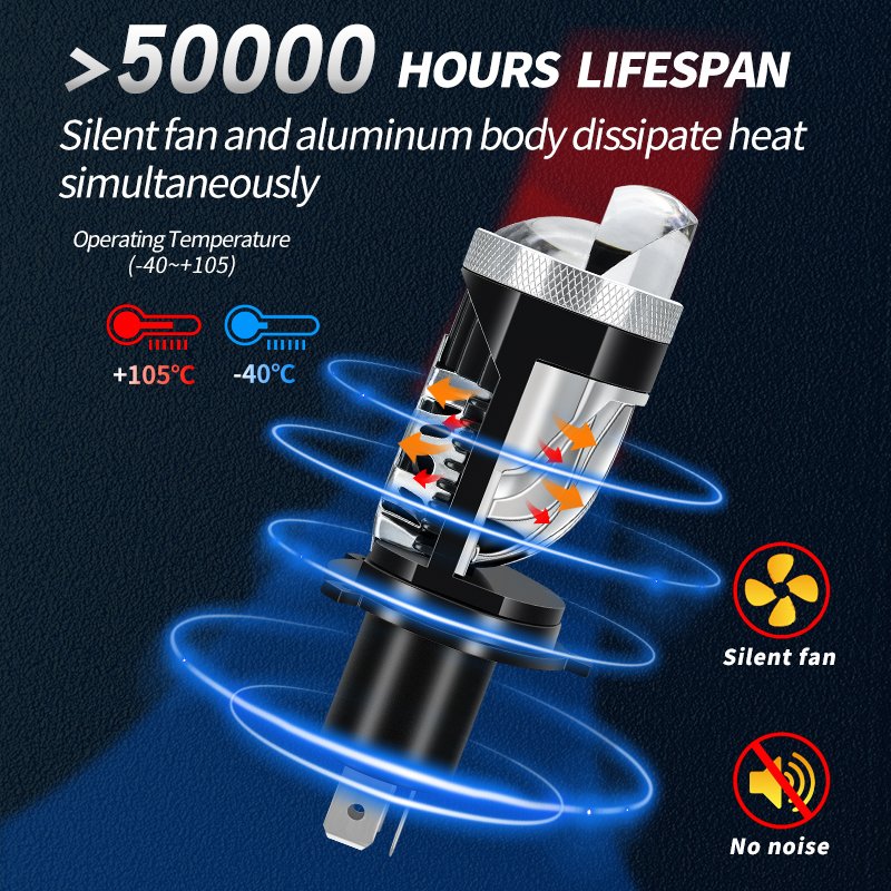 Motorcycle Led Headlight Led Laser Projector Lens Headlight Focos Led Para 6000k Super Led Lights for Vehicle