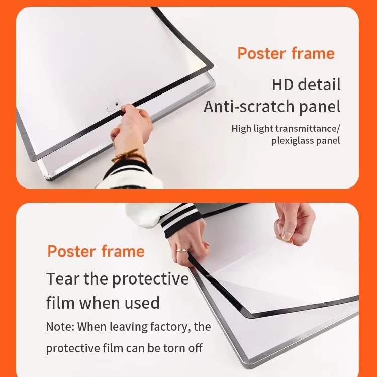 Wall Mount Advertising Aluminum Lightbox Frame Magnetic Led Movie Posters Light Box for Cinema