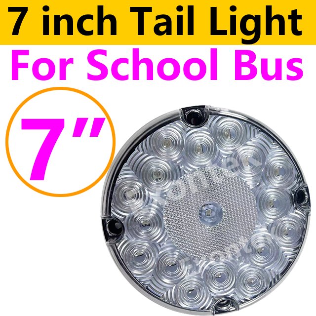 Wholesale 2024 Trend 7 Inch White Color School Bus LED Rear Lamp Back-up Reverse Tail Light for Transit Vehicle & Refuse Hauler