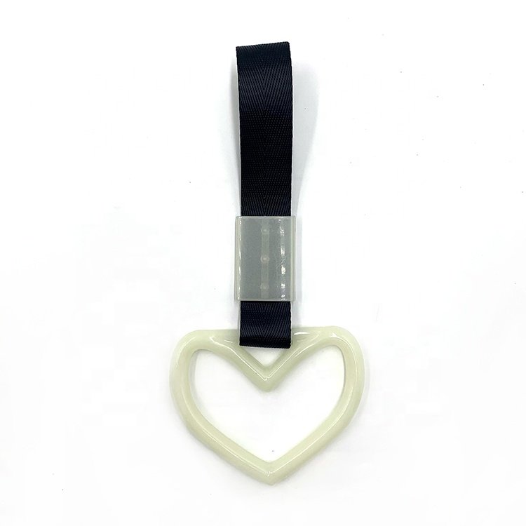 TIYPEOR Universal JDM Demon Broken Heart Tsurikawa Ring Train Bus Handle Strap Drift Pendant Strap Glow Car Warning