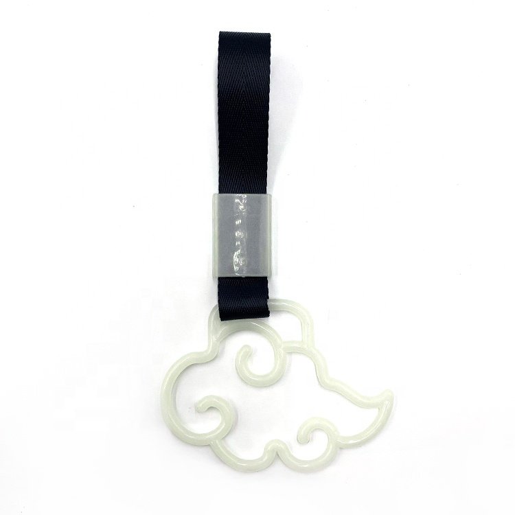 TIYPEOR Universal JDM Demon Broken Heart Tsurikawa Ring Train Bus Handle Strap Drift Pendant Strap Glow Car Warning