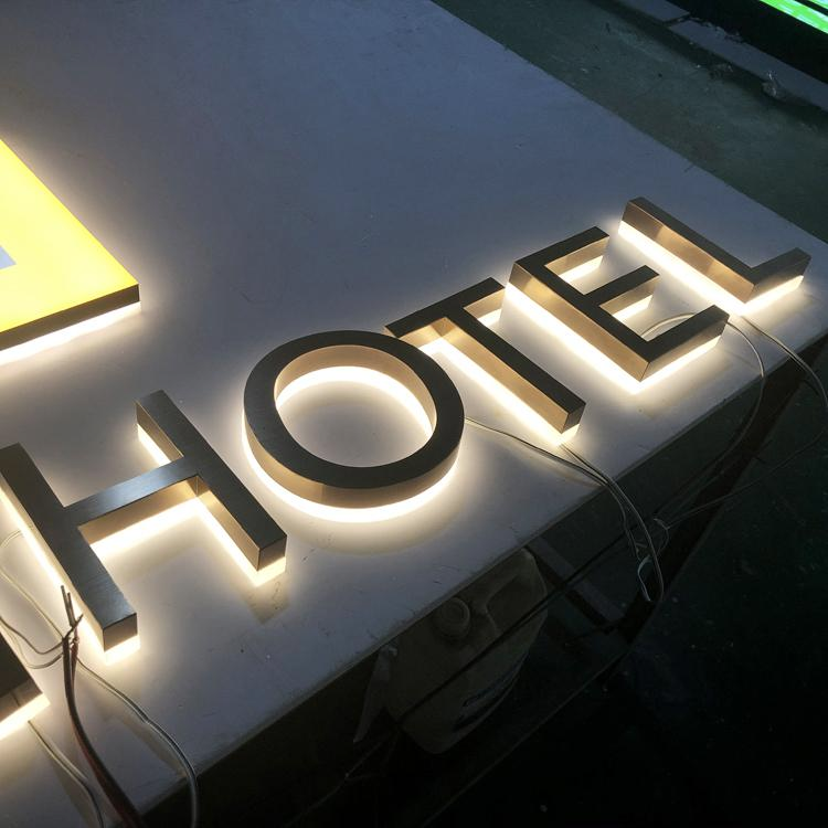 3d Letter Backlit Sign Led Signage Custom Outdoor Led Letter Metal Signage Signboard logo Led for Signage Outdoor Business Sign