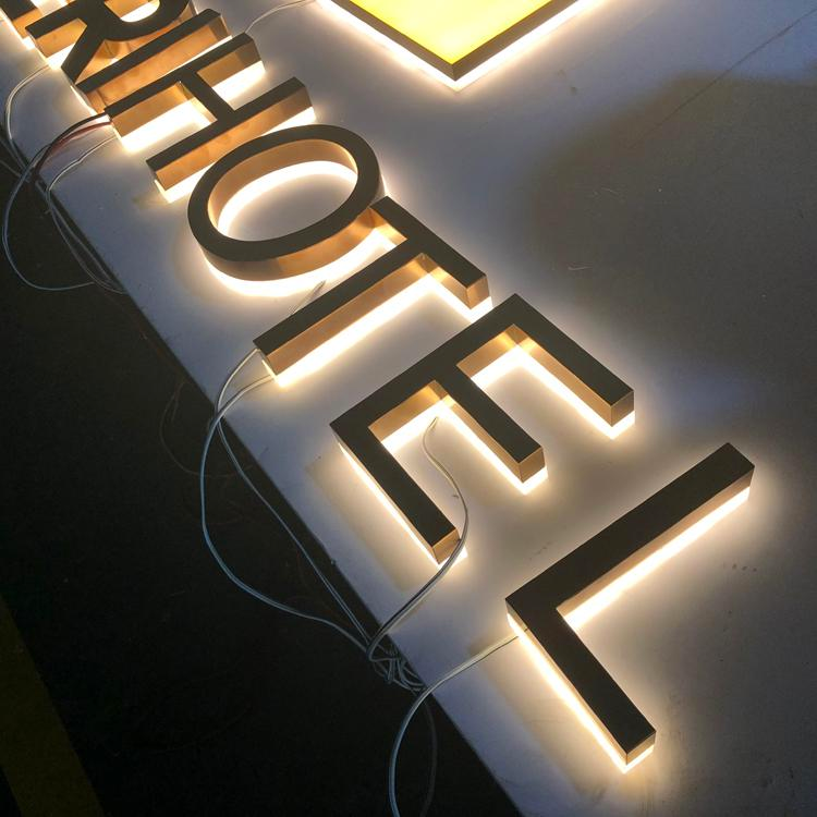 3d Letter Backlit Sign Led Signage Custom Outdoor Led Letter Metal Signage Signboard logo Led for Signage Outdoor Business Sign
