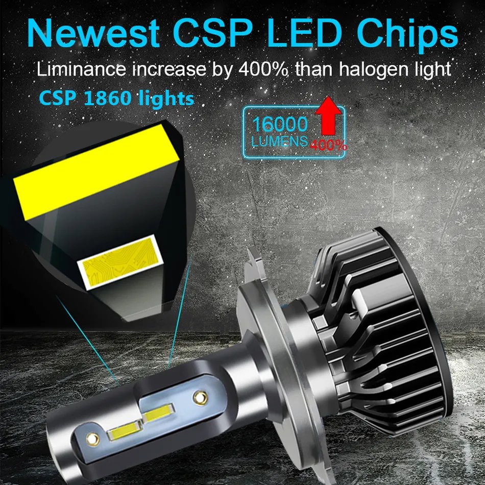 Wholesale Csp Chips F2 Led Headlight Bulb Car Lights Faros H4 9005 9006 H7 H11 Led for Car