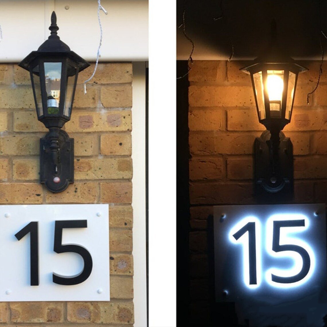 3D Led Lighted Address Signage Solar House Number Light Stainless Steel Hotel Room Floor Number Led Logo Signs Light up Letters