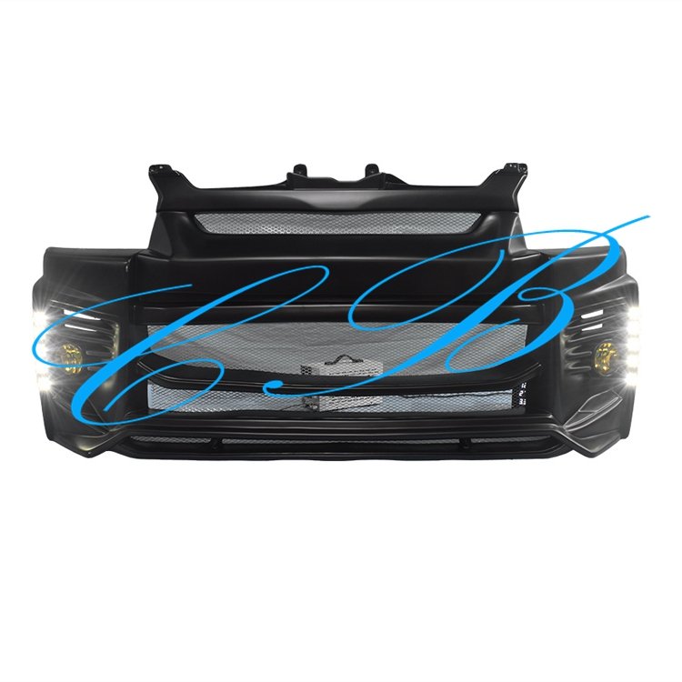 Hiace KDH200 Parts Bumper Kit 2005-2018 Mini Bus Modified Kit Commuter Quantum LED Bumper Grille Fog Light Bumper Lip