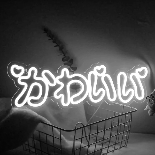 Kawaii Neon Sign Japanese Word LED Home Birthday Party Lights Room Wall Decor Girls Gift 40*15cm Support Custom 11 Colors
