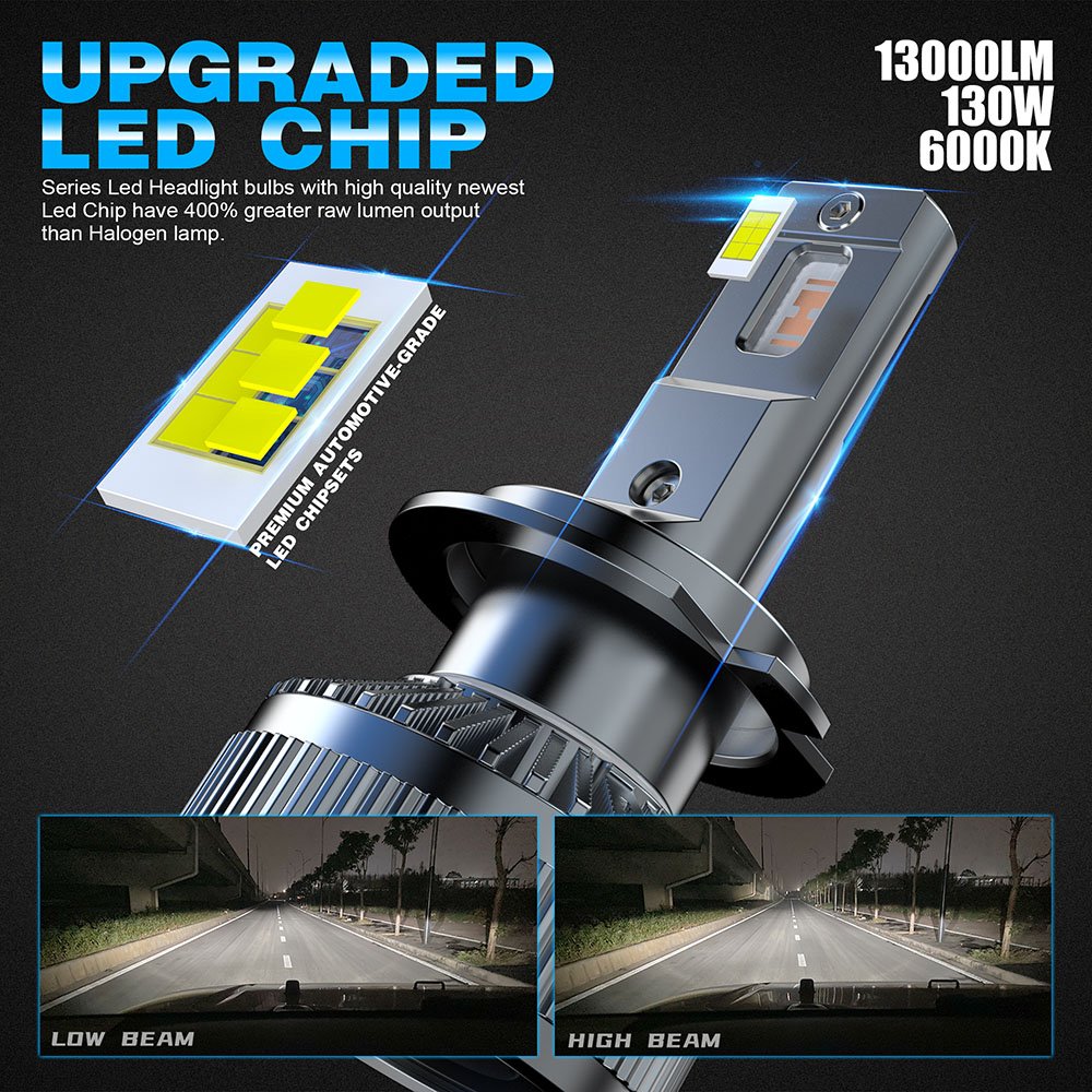 New H1 H7 H11 H13 9005 9006 9007 9012 H4 High Low Beam LED Integration Headlight Systems Bright Universal Car Led Headlight Lamp