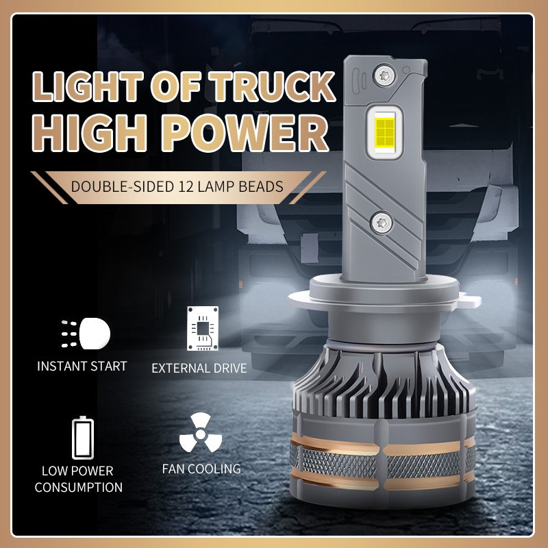 Factory Wholesale V90 H7 Trucks Led Headlight 70W 36000LM 24V Trucks Led Light for Auto Lighting System