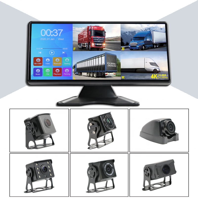 Truck Reversing Monitor System 12-36V Truck Bus High-definition Camera for Truck Security DVR