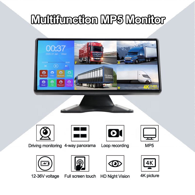 Truck Reversing Monitor System 12-36V Truck Bus High-definition Camera for Truck Security DVR
