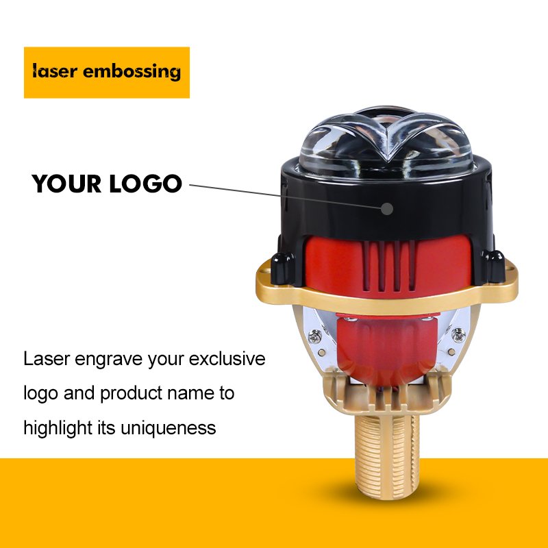 High Quality IP68 Led Double Light Lens 6000K 12V Bi Led Laser Projector Lens 1.8 Inch Bi Led Laser Projector Len for Car