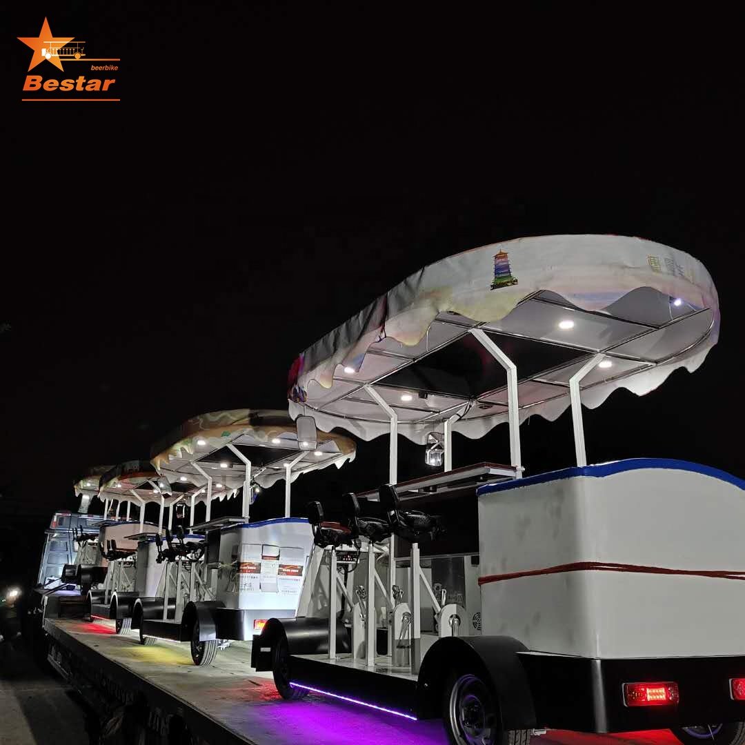 Manufacturer of Electric MINI Beer Bike Leisure Sightseeing Special City Party Bus Party Bike