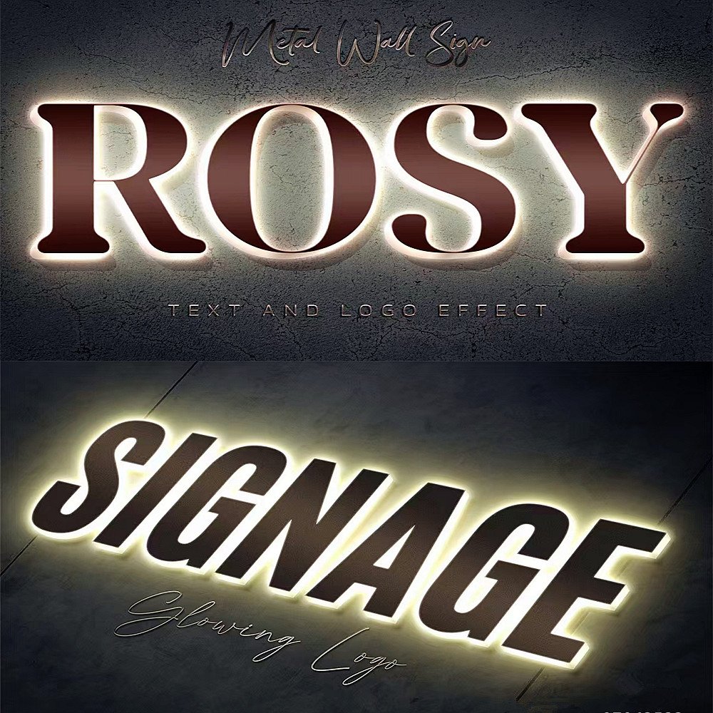 Hotel Logo Letters Light Sign Hotel Logo Brand Sign Backlit Characters Logo Custom for Hotel Board Sign