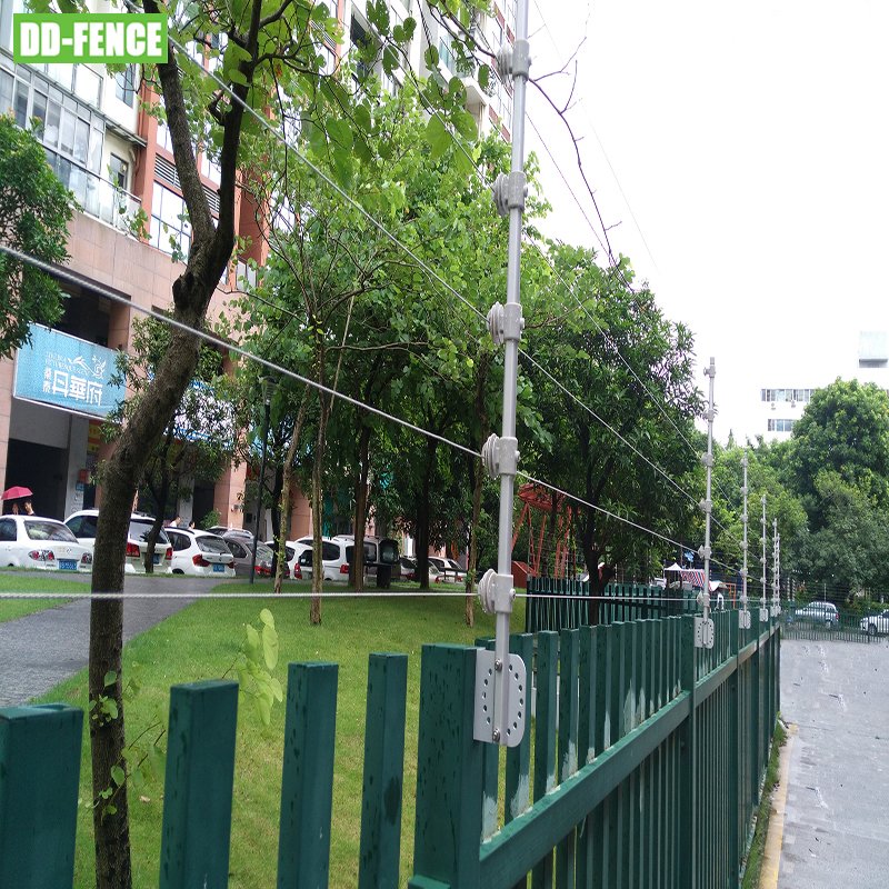 Electric Security Fence, Intrusion Alarm, the Charged Barrier Prevents Intrusion