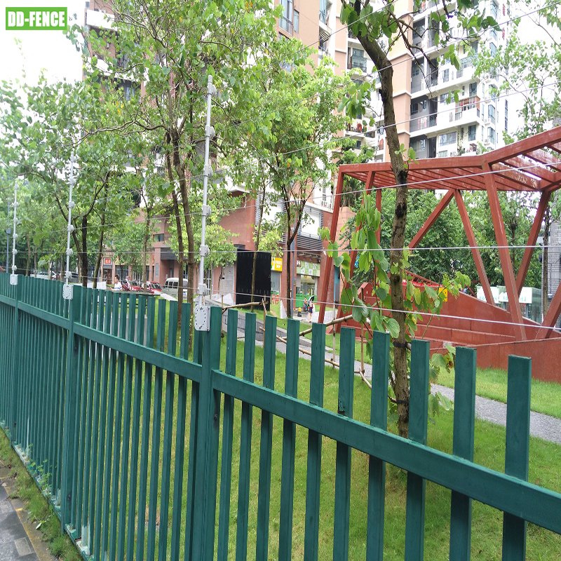 Electric Security Fence, Intrusion Alarm, the Charged Barrier Prevents Intrusion
