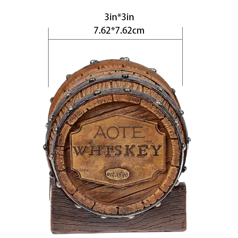 Whiskey Barrel Drink Coasters Unique Bar Decor and Accessories Beer Coaster Home Decorations for Dining Room Drink Coasters