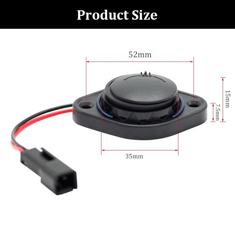 12V 3.1A Flat Surface Panel Mount Car Seat Dual USB Bus Charger With Connectors